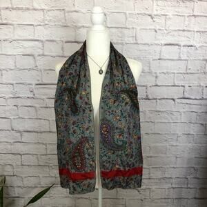 Paisley silk rectangle scarf